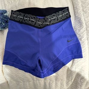 Nike pro medium shorts blue purple color